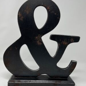 Industrial Wooden Ampersand Symbol Decor